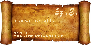 Szarka Esztella névjegykártya